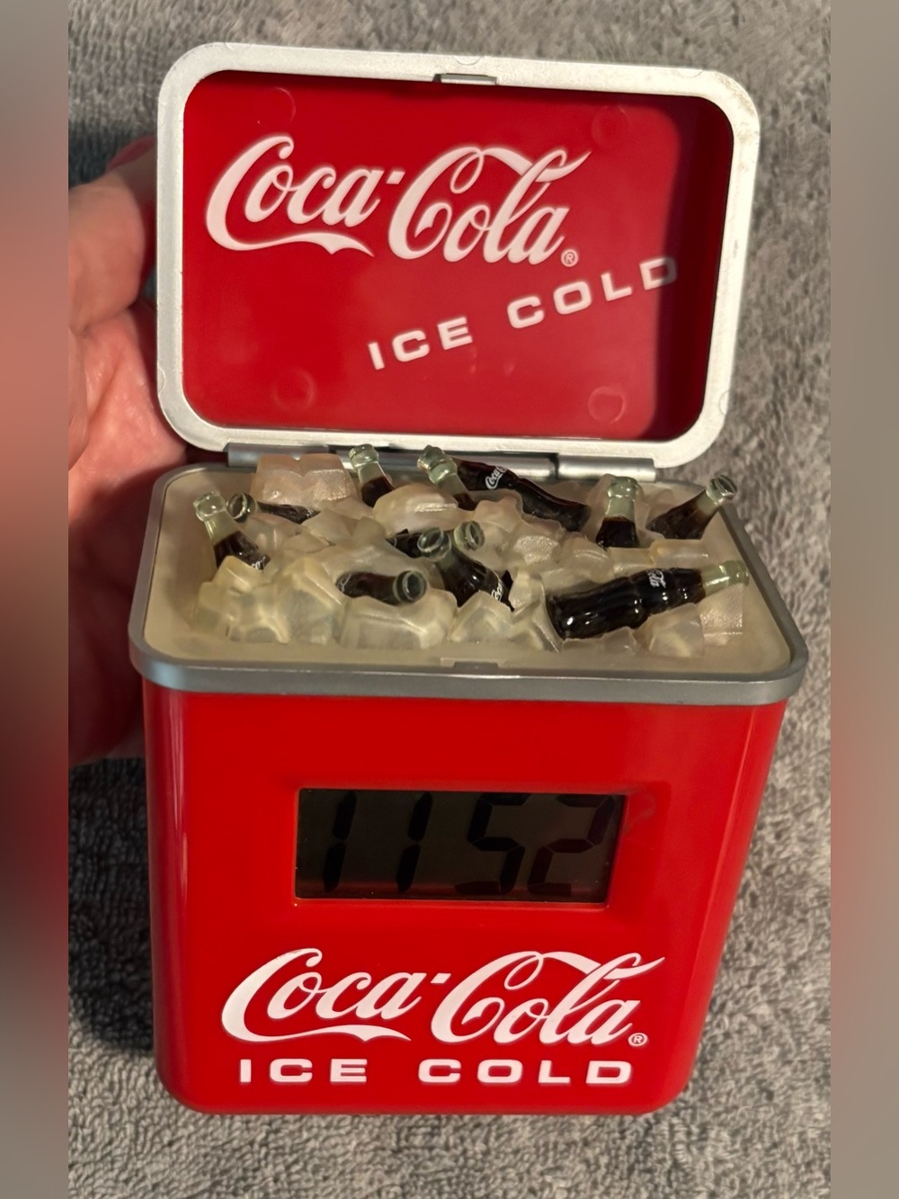 Vintage Coca Cola Ice Cold Cooler Digital Clock